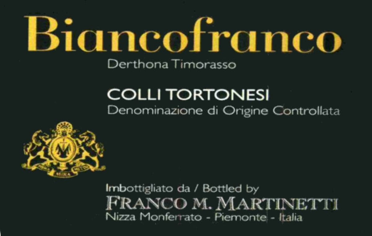 Martinetti Colli Tortonesi Biancofranco 2011 Front Label