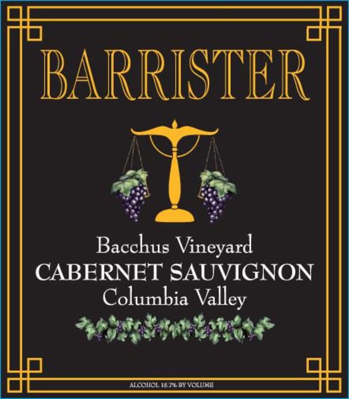 Barrister Winery Bacchus Vineyard Cabernet Sauvignon 2011 Front Label