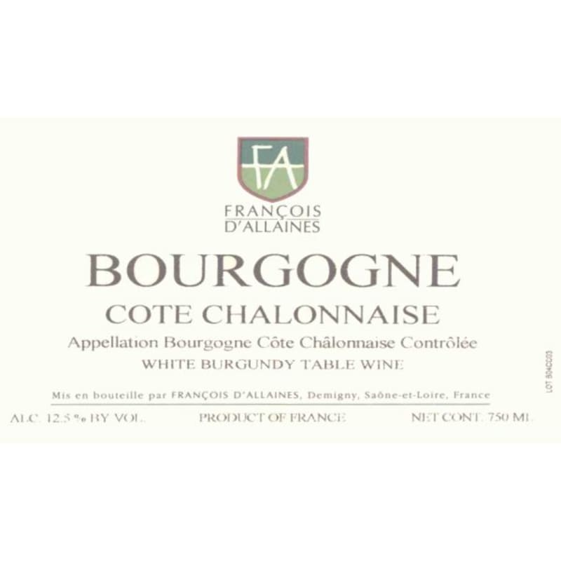 Francois D'Allaines Bourgogne Cote Chalonnaise 2013 Front Label