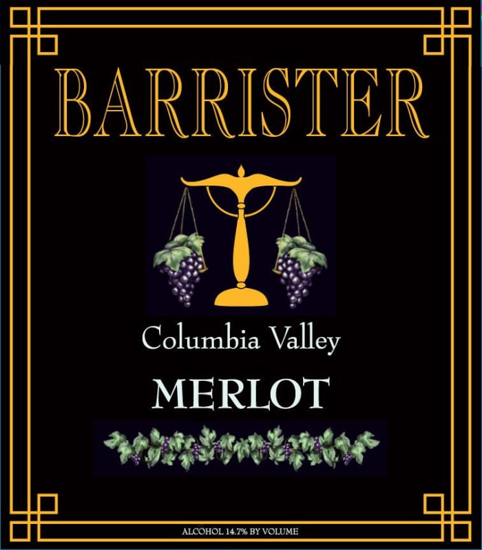 Barrister Winery Merlot 2006 Front Label