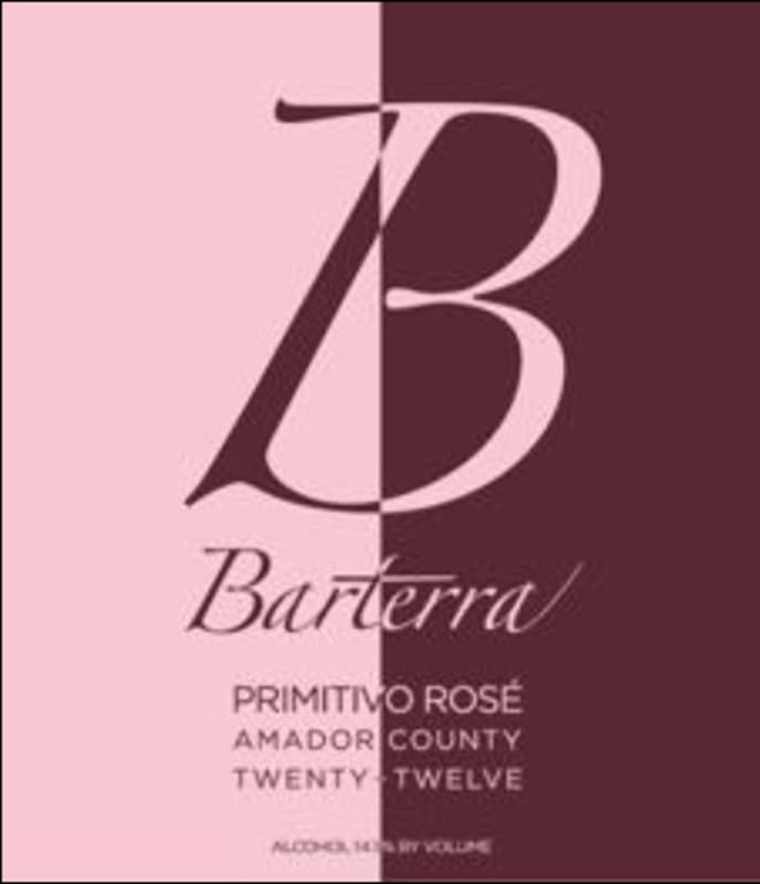 Barterra Winery Primativo Rose 2012 Front Label