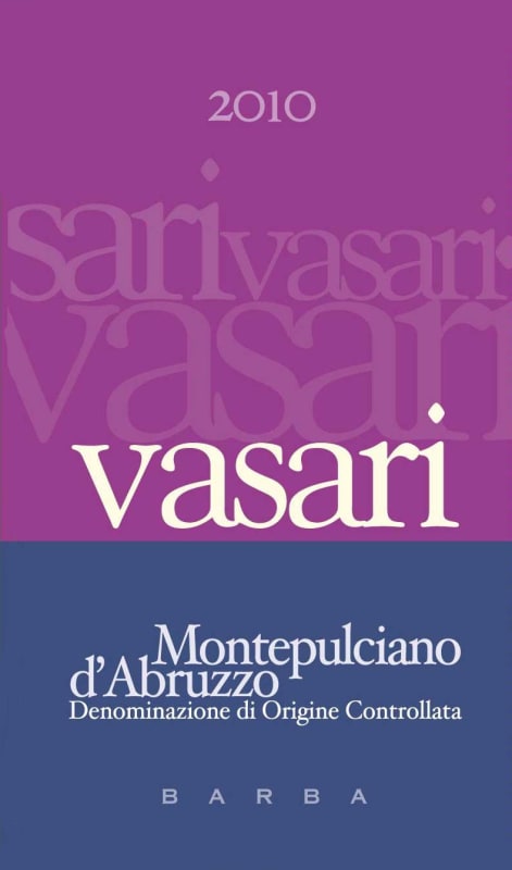 Barba Montepulciano d'Abruzzo Vasari 2010 Front Label