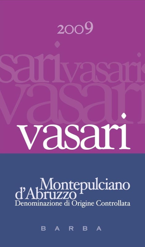 Barba Montepulciano d'Abruzzo Vasari 2009 Front Label