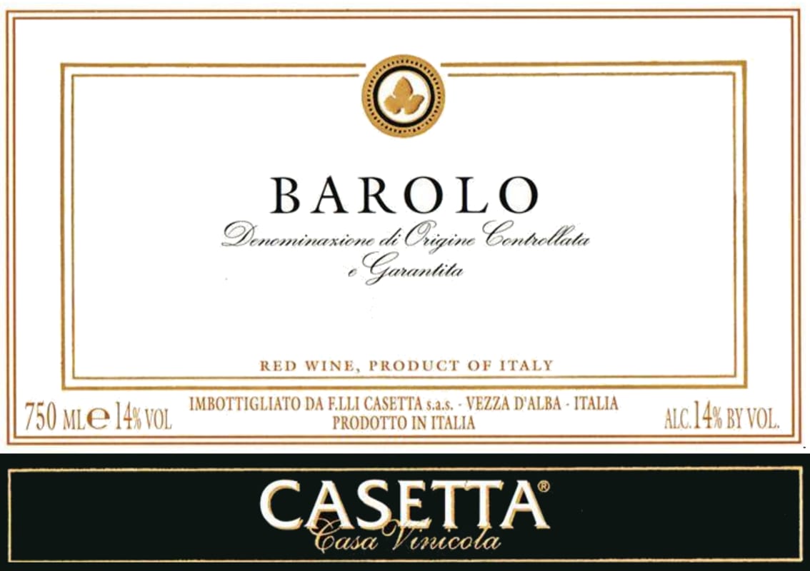 Casetta Barolo 2011 Front Label