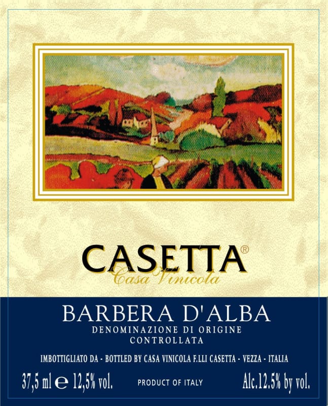 Casetta Barbera d'Alba 2010 Front Label