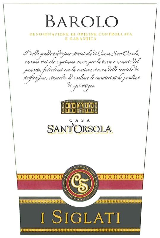 Fratelli Martini Secondo Luigi Spa Barolo I Siglati 2012 Front Label