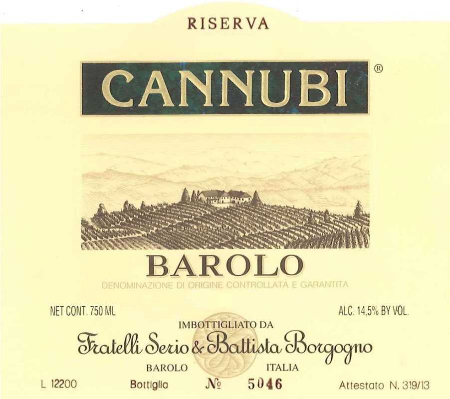 Serio & Battista Borgogno Barolo Cannubi Riserva 2010 Front Label