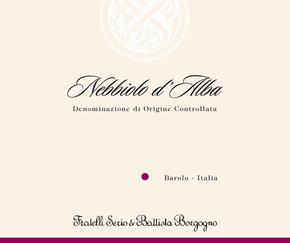 Serio & Battista Borgogno Nebbiolo d'Alba 2011 Front Label