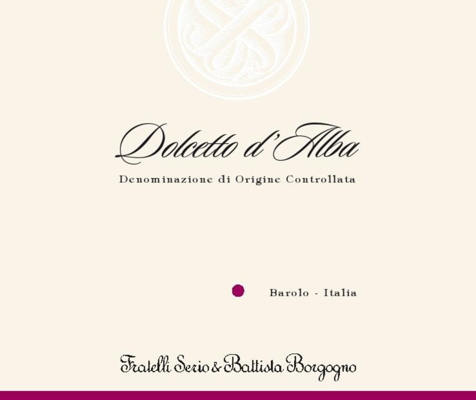 Serio & Battista Borgogno Dolcetto d'Alba 2012 Front Label