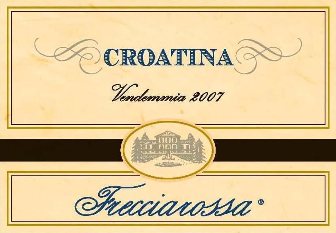 Frecciarossa Croatina 2007 Front Label