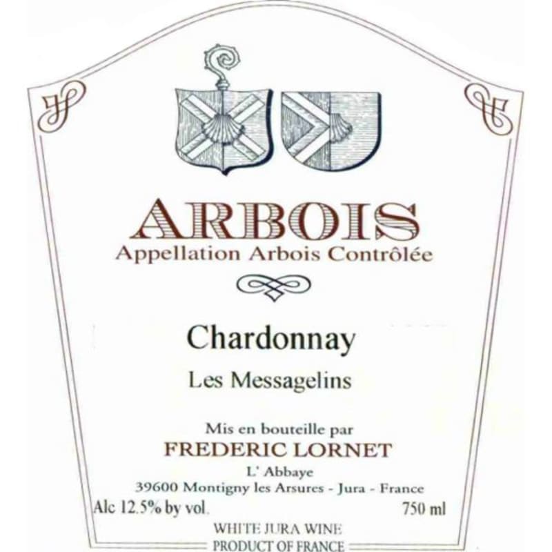 Frederic Lornet Arbois Les Messagelins Chardonnay 2008 Front Label