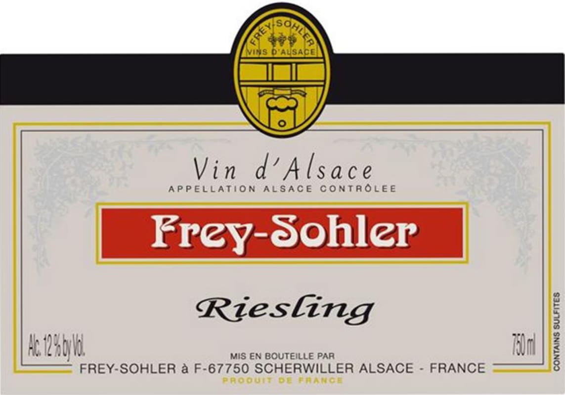 Frey-Sohler Riesling 2014 Front Label