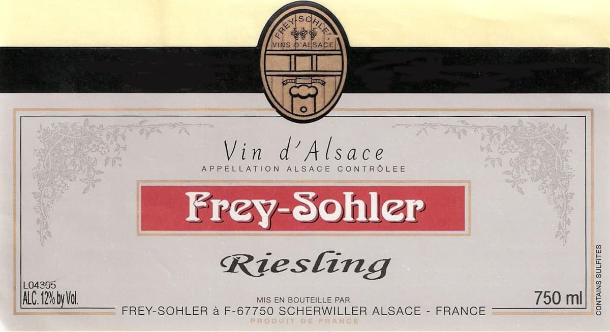 Frey-Sohler Riesling 2009 Front Label