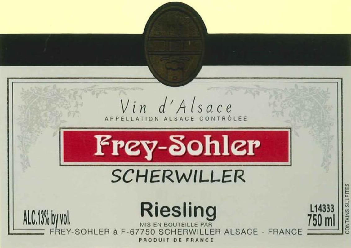 Frey-Sohler Scherwiller Riesling 2015 Front Label