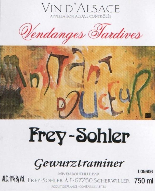Frey-Sohler Vendanges Tardives Gewurztraminer 2006 Front Label