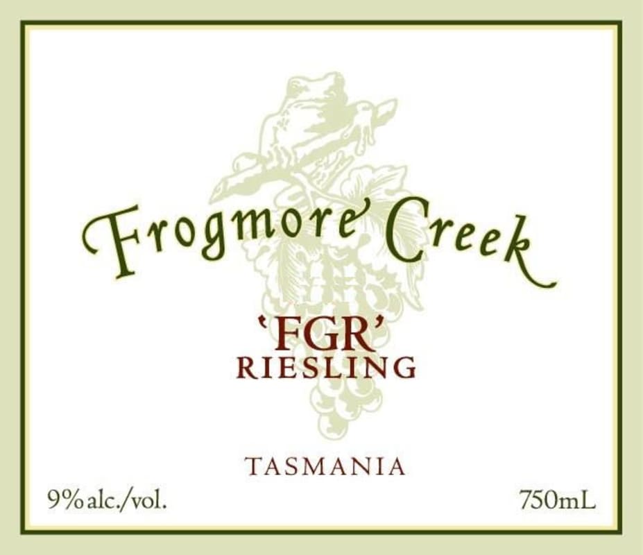 Frogmore Creek Wines Northern Tasmania FGR Riesling 2014 Front Label