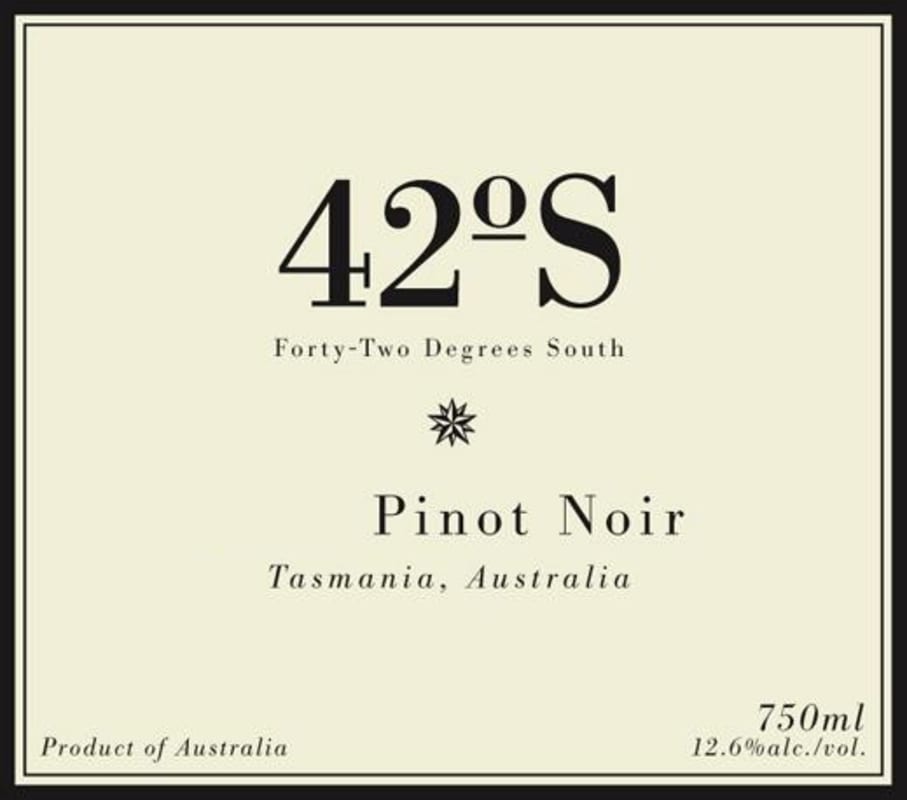 Frogmore Creek Wines 42 Degrees S Pinot Noir 2010 Front Label