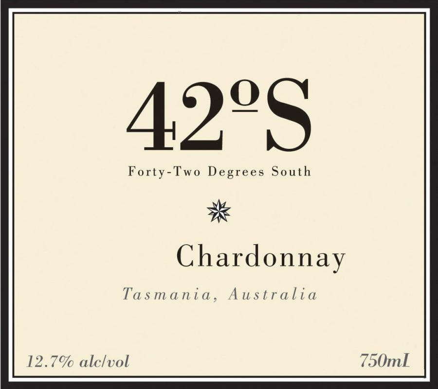 Frogmore Creek Wines 42 Degrees S Chardonnay 2014 Front Label