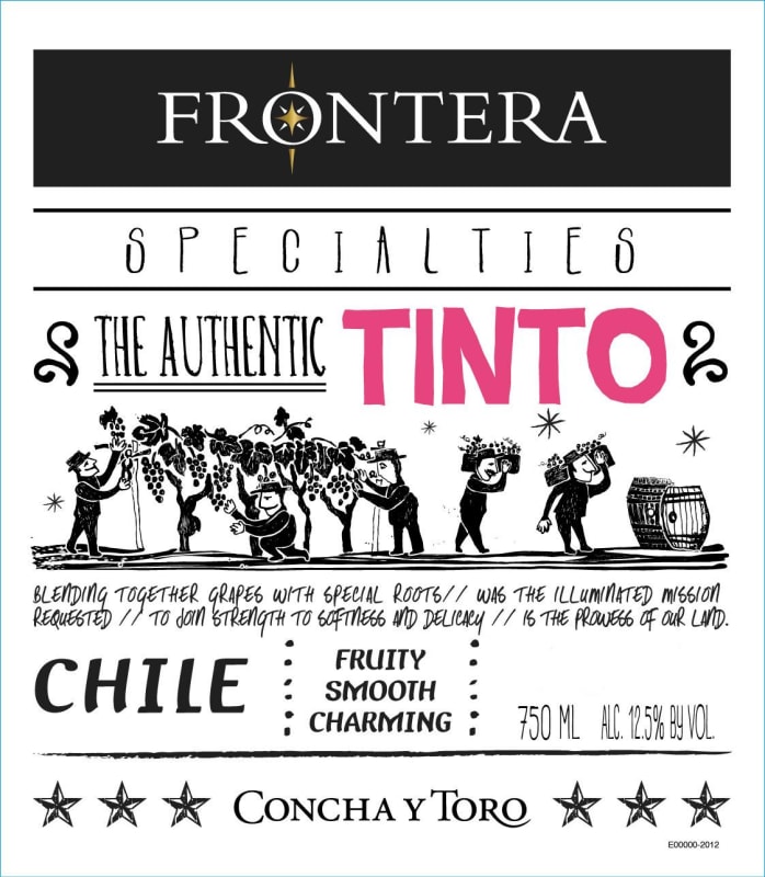 Frontera Concha y Toro Specialties The Authentic Tinto 2013 Front Label