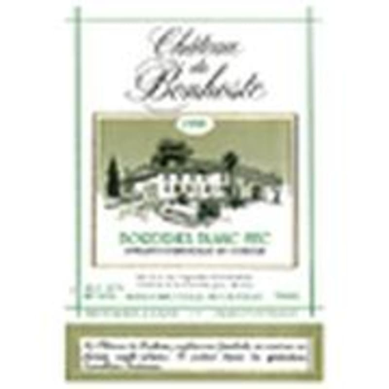 Chateau de Bonhoste Bordeaux Blanc Sec 1998 Front Label