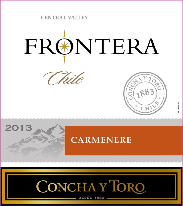 Frontera Concha y Toro Carmenere 2013 Front Label