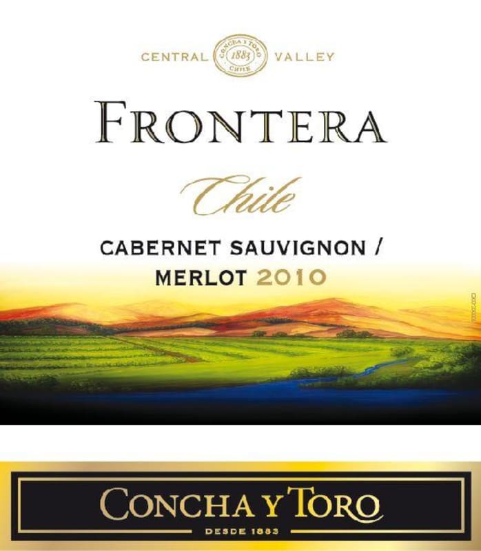 Frontera Concha y Toro Cabernet Sauvignon Merlot 2010 Front Label