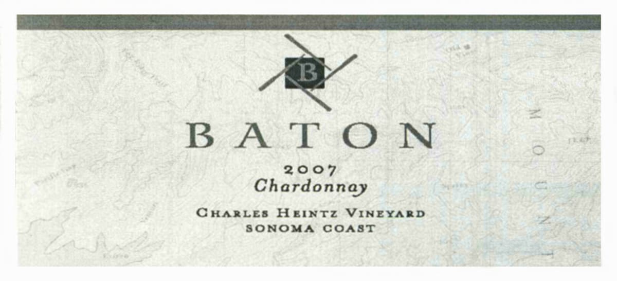 Baton Wines Charles Heintz Vineyard Chardonnay 2007 Front Label