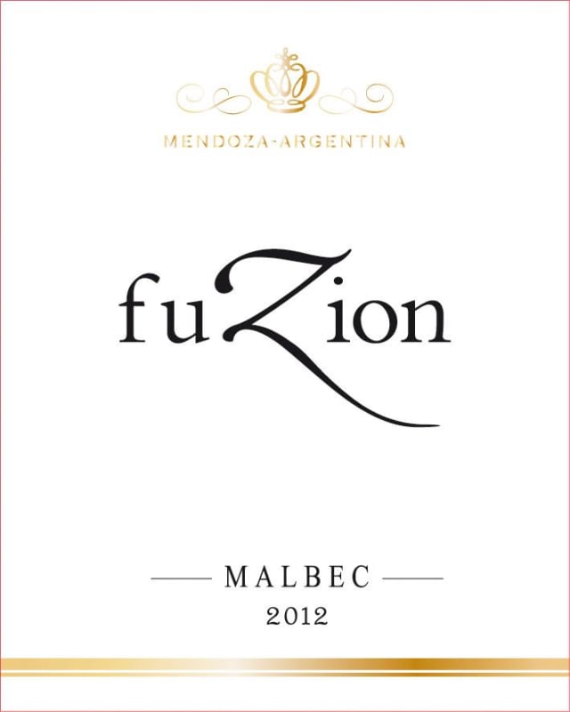 Fuzion Wines Malbec 2012 Front Label