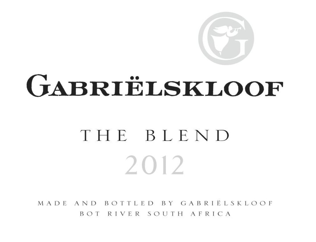 Gabrielskloof The Blend 2012 Front Label