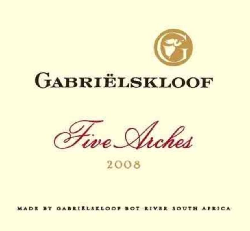 Gabrielskloof Five Arches 2008 Front Label