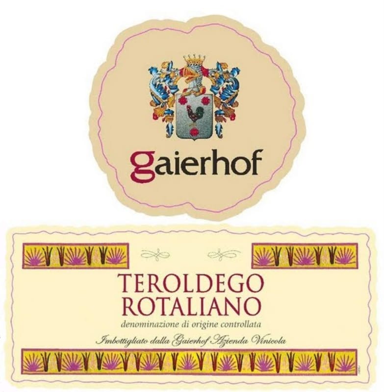 Gaierhof Rotaliano Teroldego 2007 Front Label