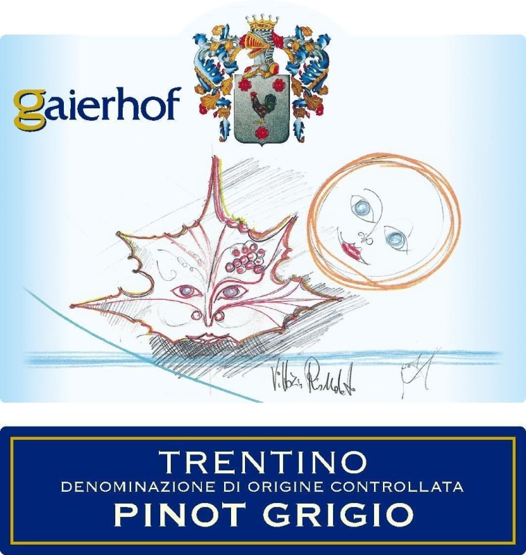 Gaierhof Trentino Pinot Grigio 2014 Front Label