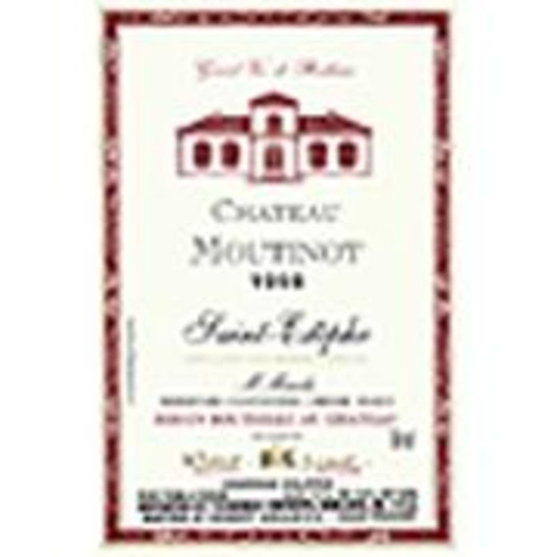 Chateau Moutinot Saint-Estephe 1998 Front Label
