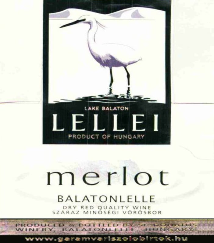 Garamvari Szolobirtok Lellei Merlot 2012 Front Label
