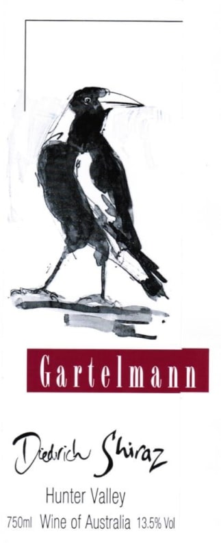 Gartelmann Wines Diedrich Shiraz 2010 Front Label
