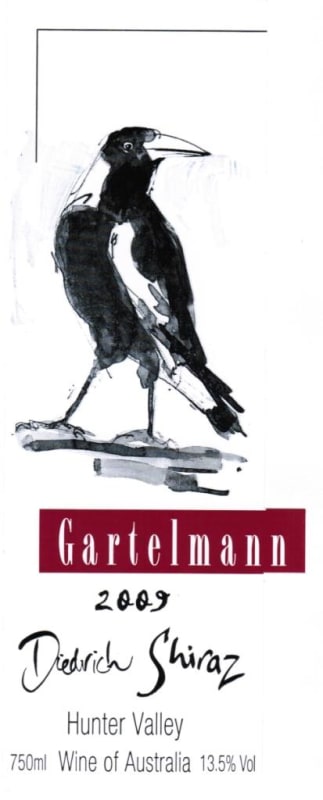 Gartelmann Wines Diedrich Shiraz 2009 Front Label