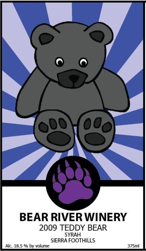 Bear River Teddy Bear Syrah 2009 Front Label