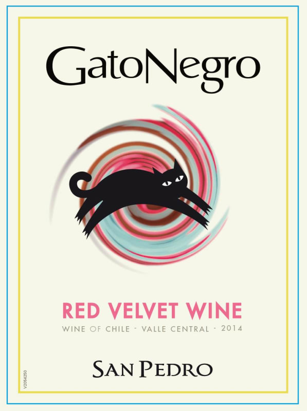 GatoNegro Red Velvet Wine 2014 Front Label