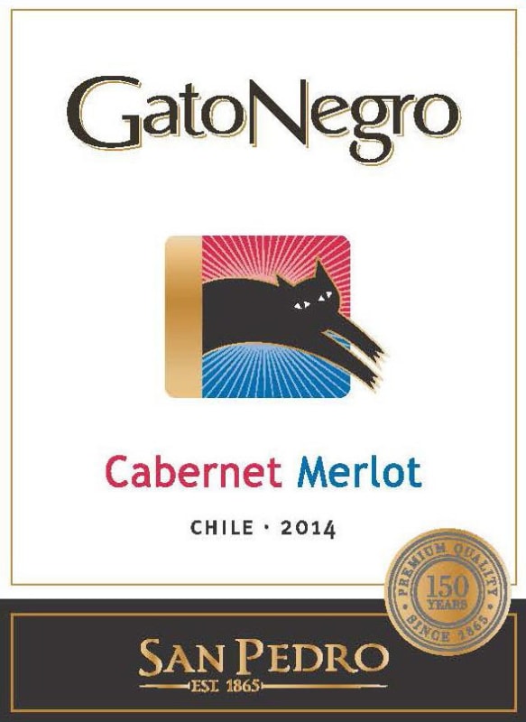 GatoNegro Cabernet Sauvignon Merlot 2014 Front Label