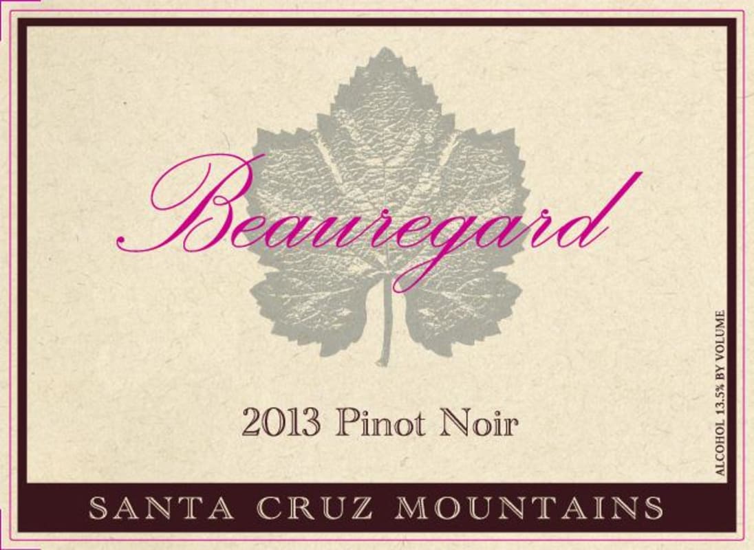 Beauregard Vineyards Pinot Noir 2013 Front Label