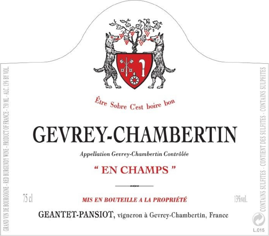 Geantet-Pansiot Gevrey-Chambertin En Champs 2014 Front Label
