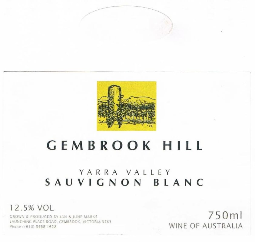 Gembrook Hill Vineyard Sauvignon Blanc 2015 Front Label