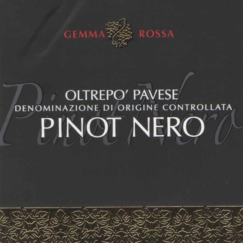 Gemma Oltrepo Pavese Pinot Nero Rossa 2014 Front Label