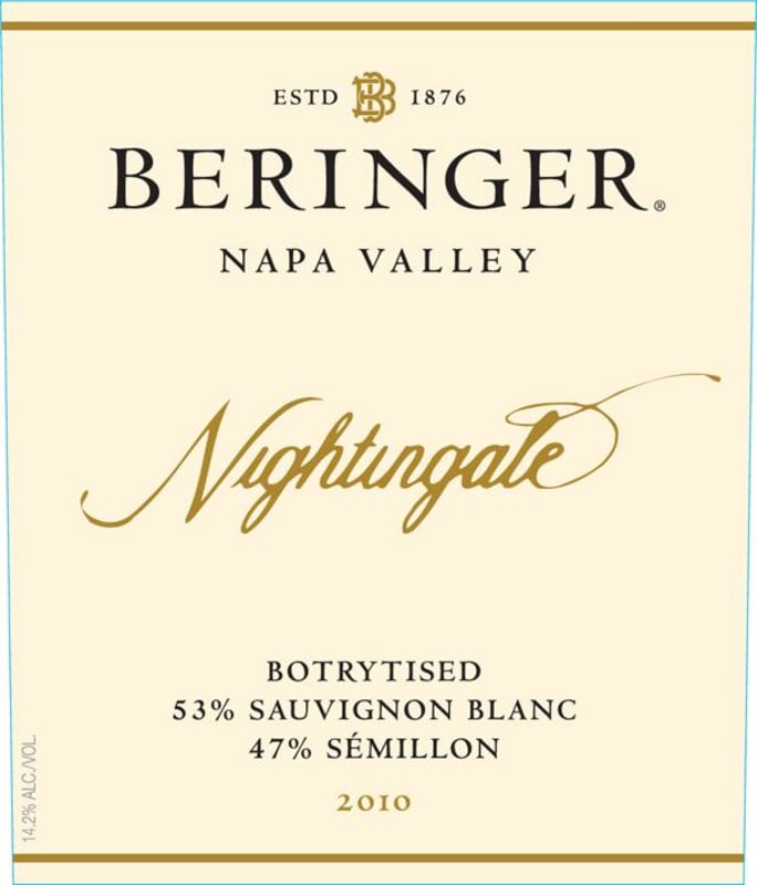 Beringer Nightingale Semillon-Sauvignon Blanc (375ML) 2010 Front Label
