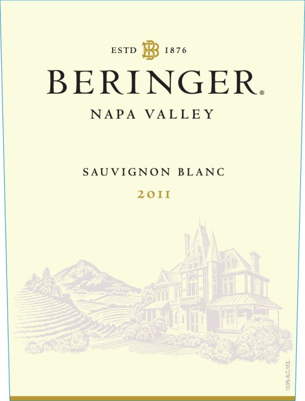 Beringer Napa Valley Sauvignon Blanc 2011 Front Label