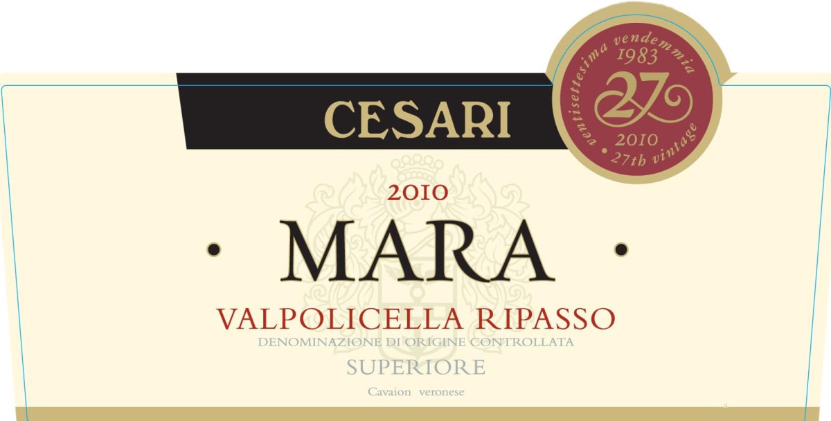 Gerardo Cesari S.p.A. Valpolicella Superiore Ripasso Mara 2010 Front Label