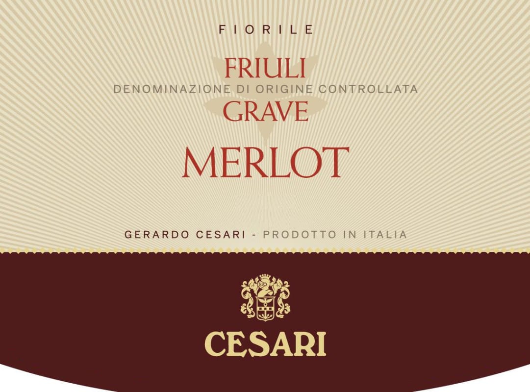 Gerardo Cesari S.p.A. Friuli Grave Fiorile Merlot 2013 Front Label