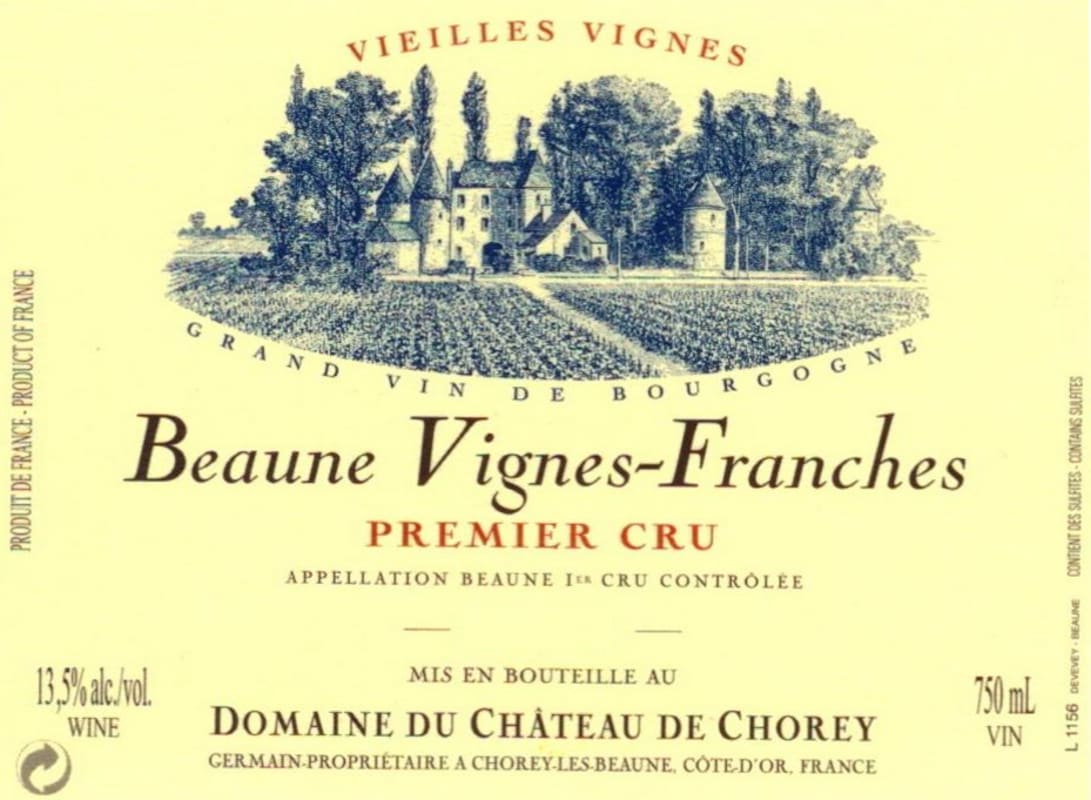 Germain Domaine du Chateau de Chorey Beaune Vignes Franches Vieilles Vignes Premier Cru 2006 Front Label