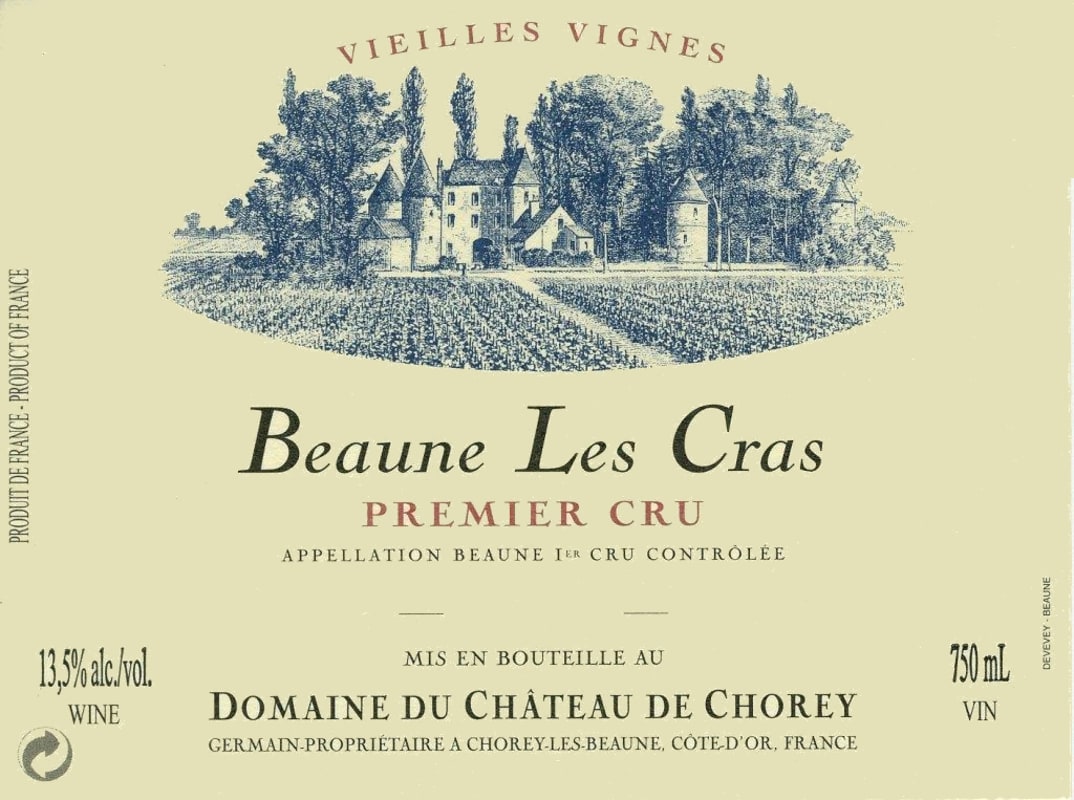 Germain Domaine du Chateau de Chorey Beaune Les Cras Premier Cru Vieilles Vignes 2006 Front Label