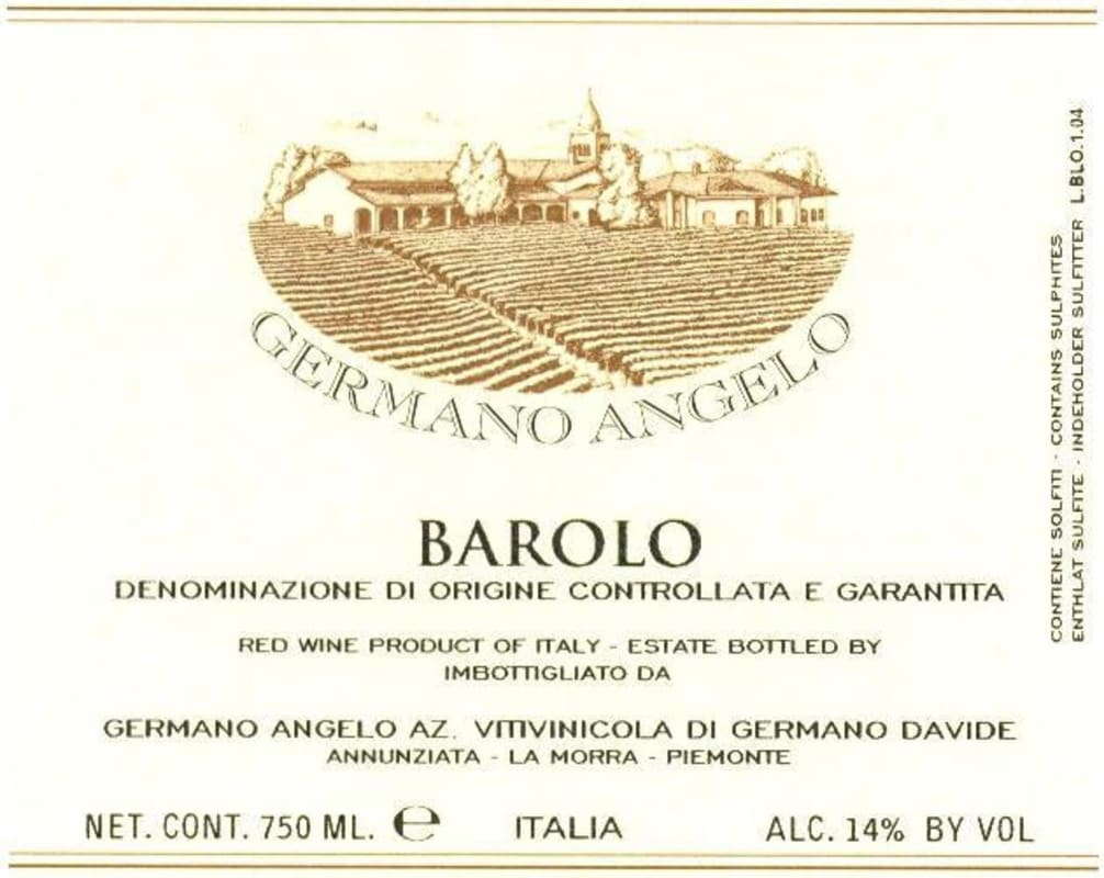 Germano Angelo Az. Vitivinicola Barolo 2009 Front Label